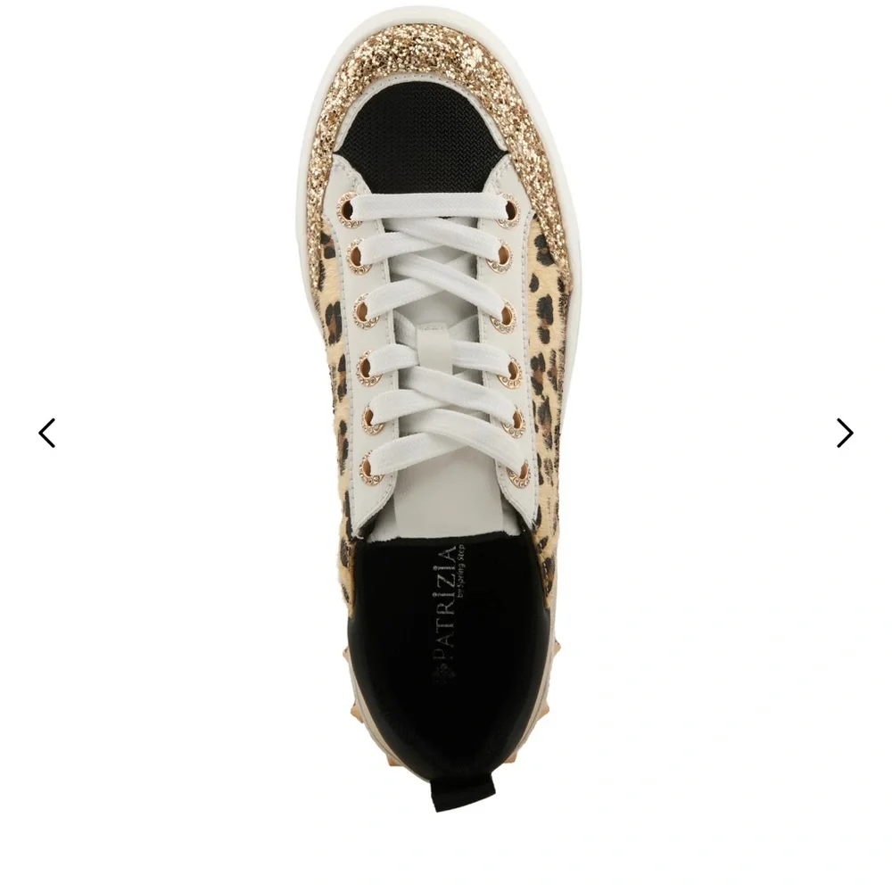 Patrizia Spring Step Leopard and Gold Glitter Sneakers - Picture 5 of 10
